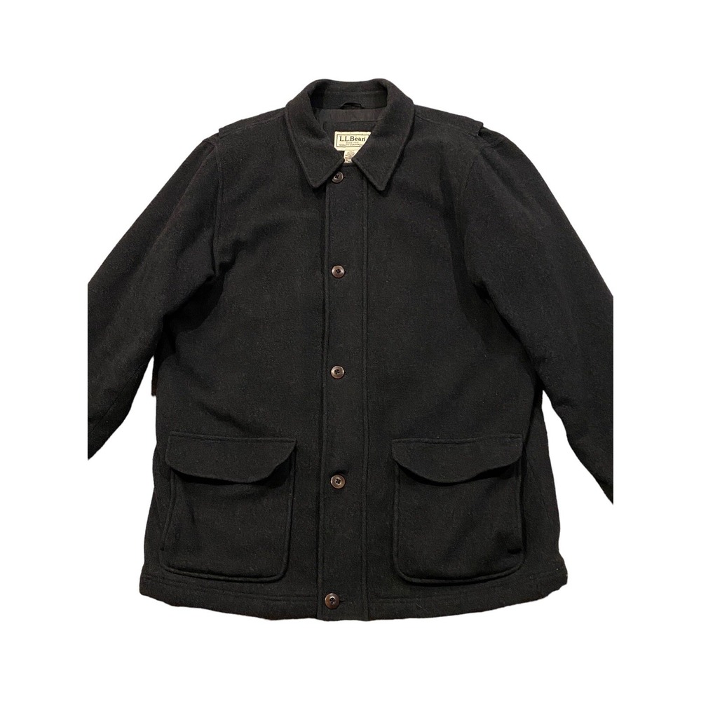 L.L. Bean Black Wool Coat